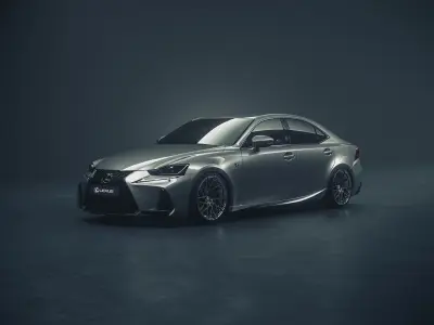 Dark studio scene for automotive rendering 3D model