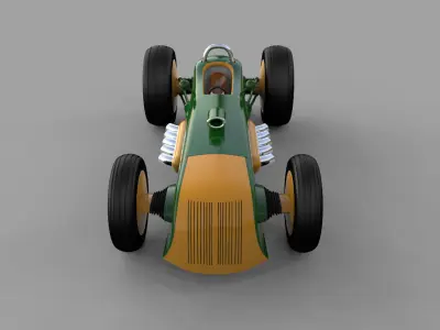 Trike Old race car 3D model