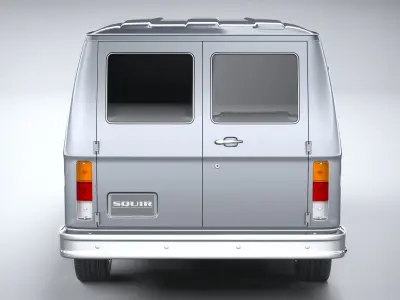 Generic American Van 1970 3D model