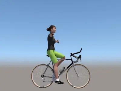 Bike girl 3D model