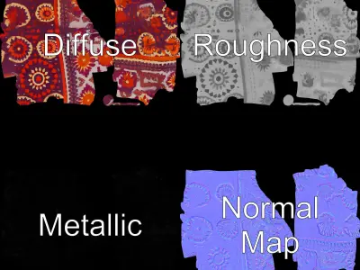 Colorful Decorative Pillow Model Pack Low-poly 3D model