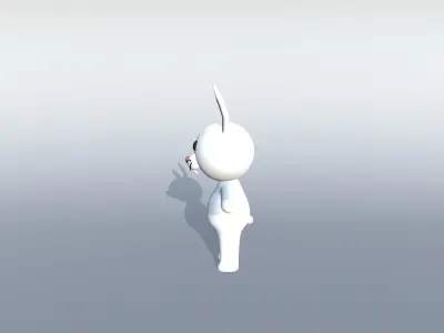 Lowpoly Humanoid Rabbit - Rigged Cartoon Rabbit  Low-poly 3D model