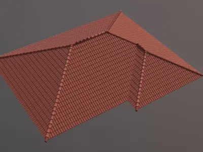 Roof tiles 3D model