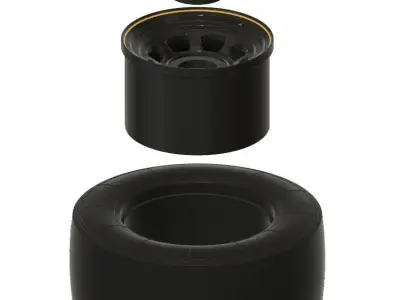 3d printable modern Nascar wheel 3D print model