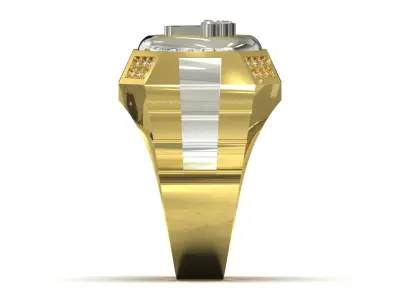 jewelry men stl 3dm diamond ring model ror0057 3D print model