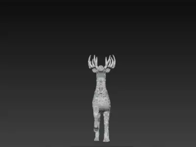 3D Christmas Reindeer Model Festive Holiday Scene 3D print model