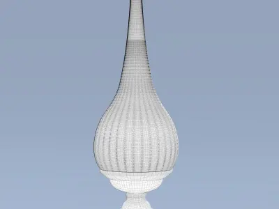 Moroccan Perforated Metal Conical Lantern 3D model