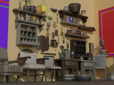 FC Medieval Props Set A Free 3D model