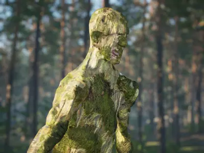 Tree Guardian Rigged  - 4K PBR UE4 UE5 Asset Free low-poly 3D model