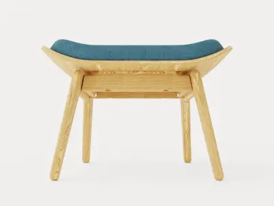 The Reader ottoman Low-poly 3D model