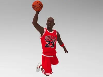 Michael Jordan ready for full color 3D printing  3D print model