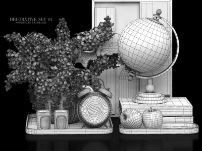 decorative set 01 3D model