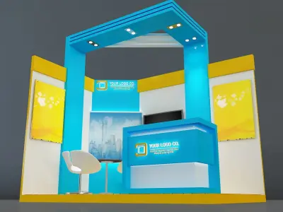 Booth Exhibition Stand a174  3D model