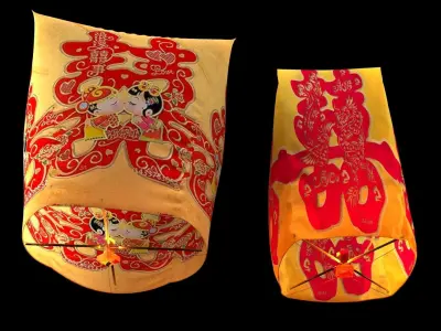 Chinese sky lantern  3D model