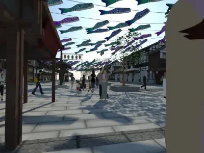 Chinatown with simple design 3D print model