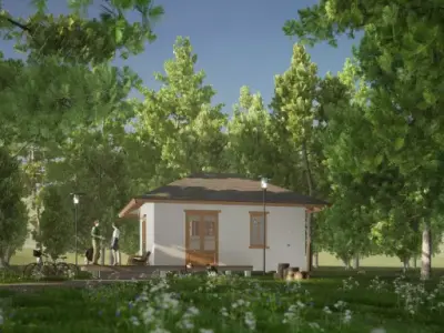 002Small house 1floor 35m2 Free 3D model