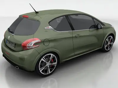 Peugeot 208 GTI Low-poly 3D model