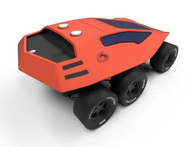 Dune Buggy Low-poly 3D model