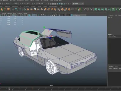 Scifi Car 2 Game Ready Lowpoly Low-poly 3D model
