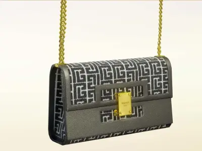 Woman Handbag Balmain Low-poly 3D model