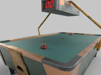 hockey table Low-poly 3D model