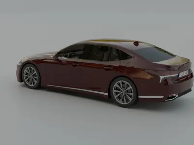 Lexus LS Low-poly 3D model