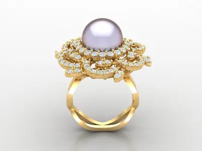 Diamond Woman Ring 1WR9 3D print model