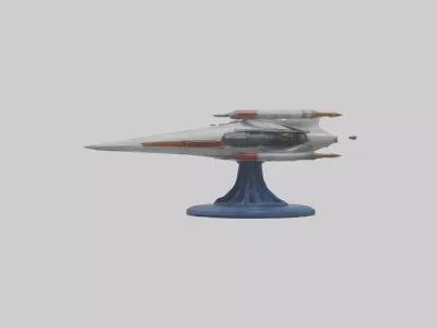 Galactic Starfighter statue model 3D model