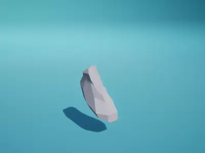 Statue Seahorse Ruined Piece2 Free low-poly 3D model