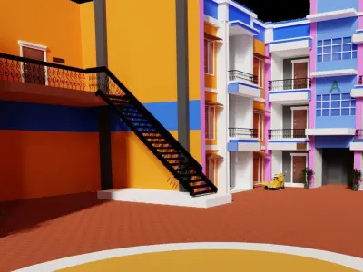 Gokuldham Society 3D model