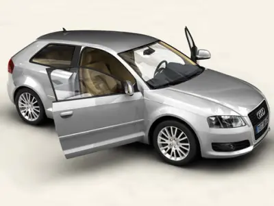Audi A3 3 Door 2009 3D model