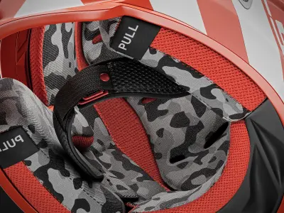 Motocross Helmet LS2 - America Version 3D model