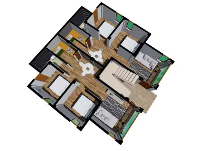 Interior 3d RESIDENTIAL 3D model