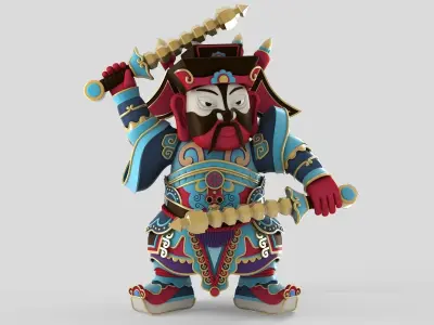 the god of door goalkeeper 3D model