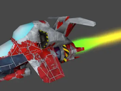 Rebel Spaceships Low-poly 3D model