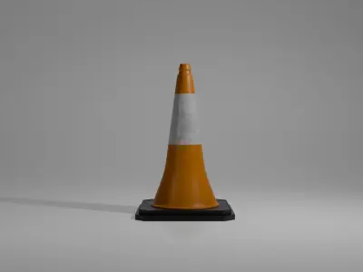 Traffic cone Free low-poly 3D model