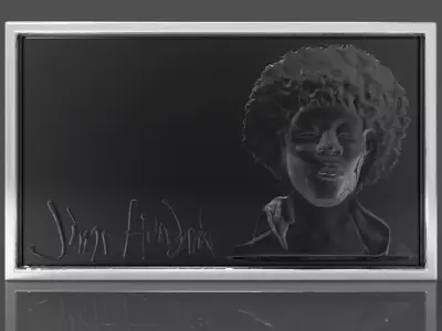 Jimi Hendrix 10mm deep Free 3D print model