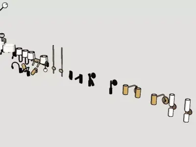 Decorative wall lighs  3D model