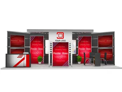 Booth Exhibition Stand a525 3D model
