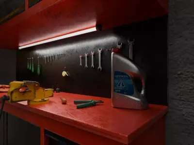 Auto Repair Shop High Detail Garage Low-poly 3D model Low-poly 3D model