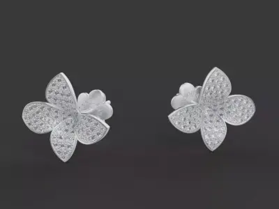 Flower Earrings 55063 3D print model