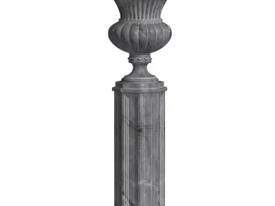 Classical Vase on a Pedestal for decorating the facade 3D model