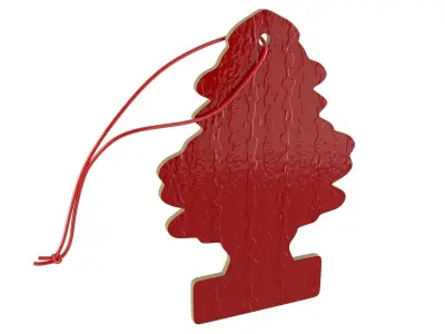 Paper Car Air Freshener Red 3D model