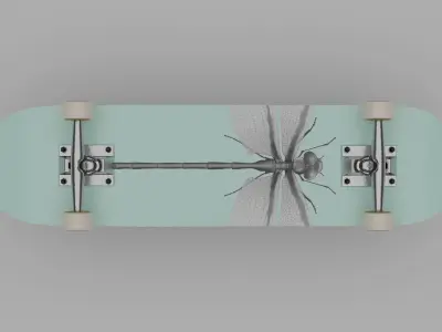 Skateboard Riggable 3D model