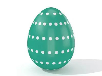 Easter egg N004 Low-poly 3D model