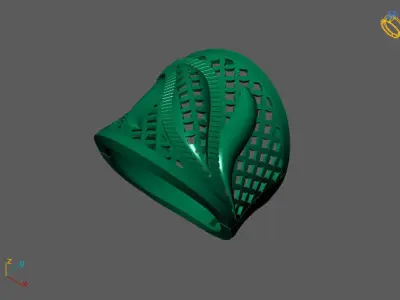 Fancy Womens Rings Plain Rings Ready STL 3DM Models Rings 3D print model 54