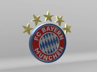 Bayern Munchen Football Club Team Logo 3D model