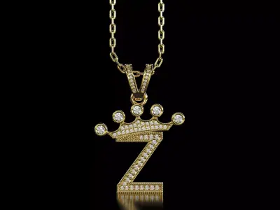 Z letter pendant 3D print model
