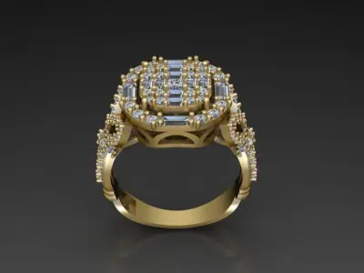Luxury Jewelry Ring BRG 3D print model