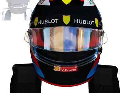 Raikkonen helmet 2018 Low-poly 3D model